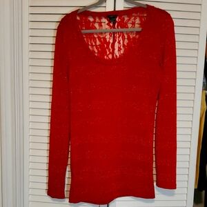 Rue21 Scarlet Lace Long Sleeve Top